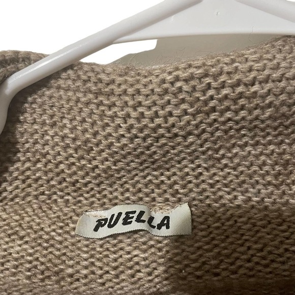 𝅺puella Brown Tribal Print Wool Blend Sweater w/Terracotta Buttons - Picture 4 of 8